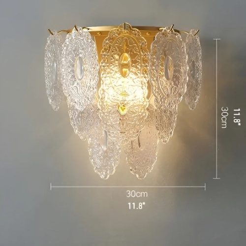 MIRODEMI Luxury Glass Wall Lamp in French Style for Living Room Hall Details