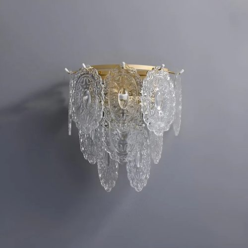 MIRODEMI Luxury Glass Wall Lamp in French Style for Room Bedroom Home