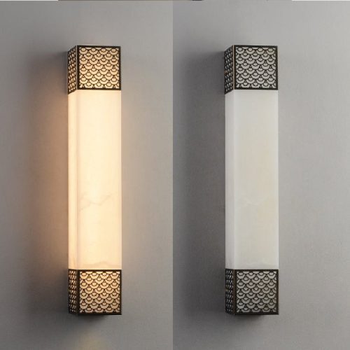 MIRODEMI Luxury Marble Wall Lamp in Traditional Chinese Style for Bedroom