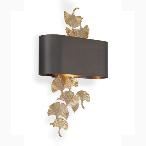 MIRODEMI Luxury Wall Lamp in Retro Gingko Leaves Style Living Room Hall Home