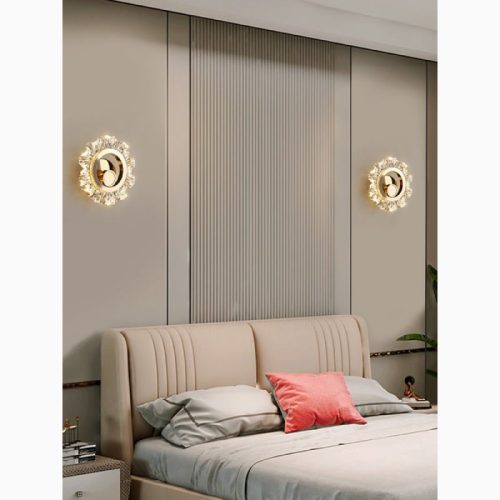 MIRODEMI Luxury Wall Lamp in Shining Sun Style for Living Room Bedroom Hall