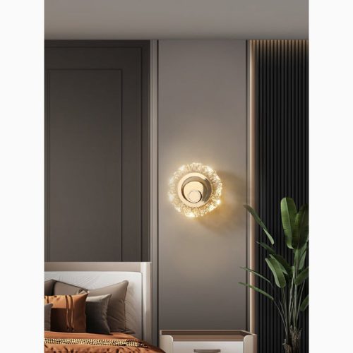 MIRODEMI Luxury Wall Lamp in Shining Sun Style for Living Room Bedroom Hall Home