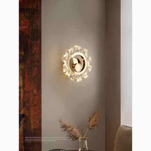 MIRODEMI Luxury Wall Lamp in Shining Sun Style for Living Room Hall Home