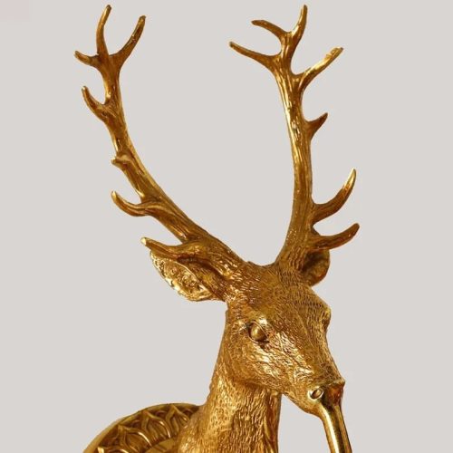 MIRODEMI Luxury Wall Lamp in the Shape of a Deer Head Gold