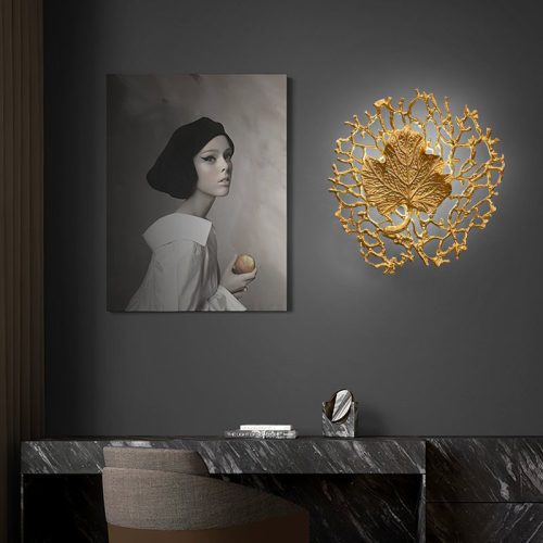 MIRODEMI Luxury Wall Lamp in the Shape of the Leaf Living Room Bedroom Hall