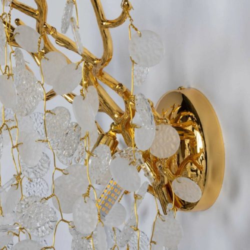 MIRODEMI Luxury Wall Lamp with Glass Discs for Bedroom Home Hall