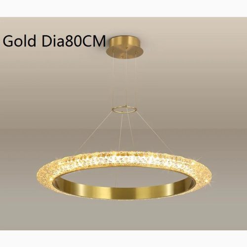 MIRODEMI M nchenstein Gold Crystal Ring Chandelier for Bedroom