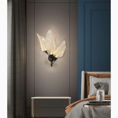 MIRODEMI Madrid Organic Leaf Wall Lamp for Home Bedroom Living Room