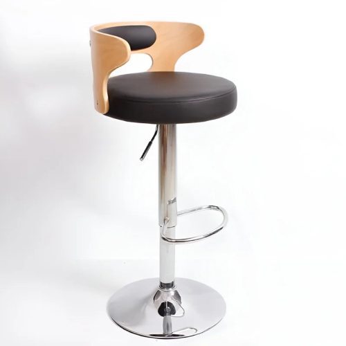 MIRODEMI Metal Leg High Rotating Lifting Bar Stool Made of Leather for Living Room Dining Room Bar Restaurant Home Hotel