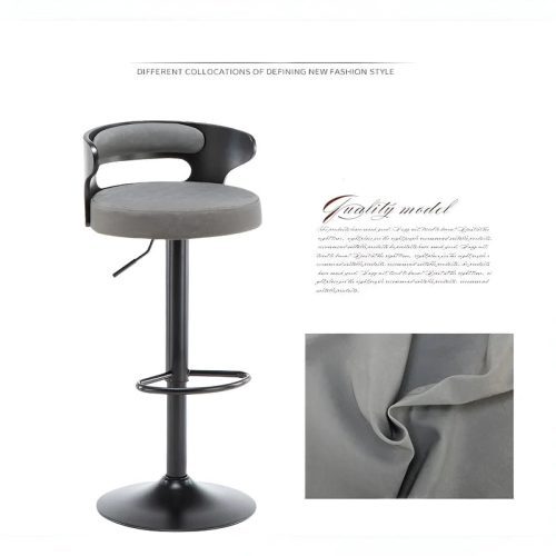 MIRODEMI Metal Leg High Rotating Lifting Bar Stool Made of Leather luxury furniture lifting bar stools Details