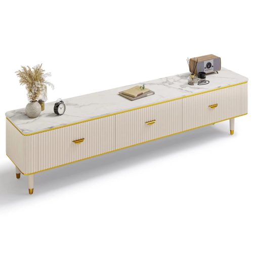 MIRODEMI Meuse White Luxury Entertainment Center