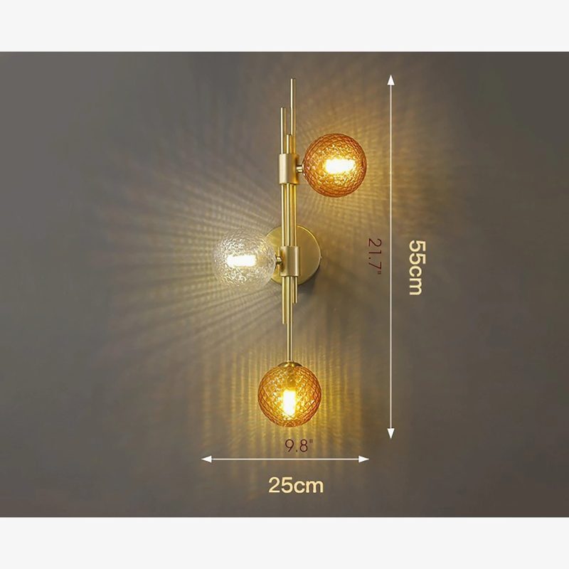 MIRODEMI Mieres Elegant LED Glass Wall Lamp