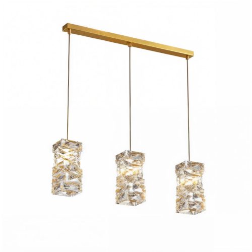 MIRODEMI Mioglia Gold Crystal Pendant Light Luxury LED Chandelier Classy Lamp