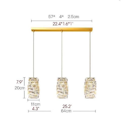 MIRODEMI Mioglia Postmodern Diamond Crystal Pendant Light Luxury LED Chandelier Lamp for Living Room