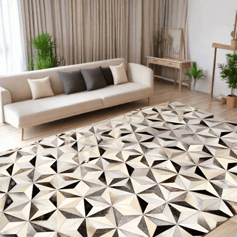 MIRODEMI Modern Colorful Triangle Soft Area Carpet for Room