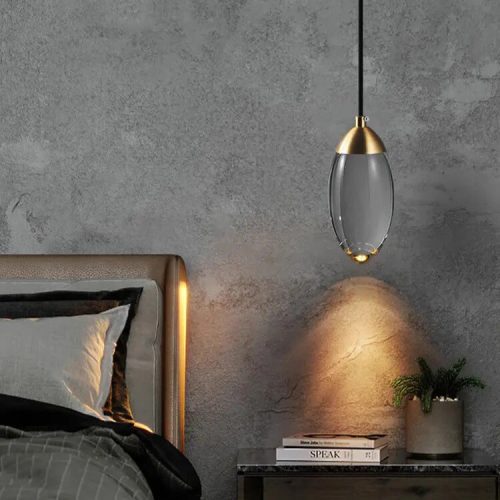 MIRODEMI Bergeggi Copper Crystal Pendant Light in the Shape of Balls For Bedroom