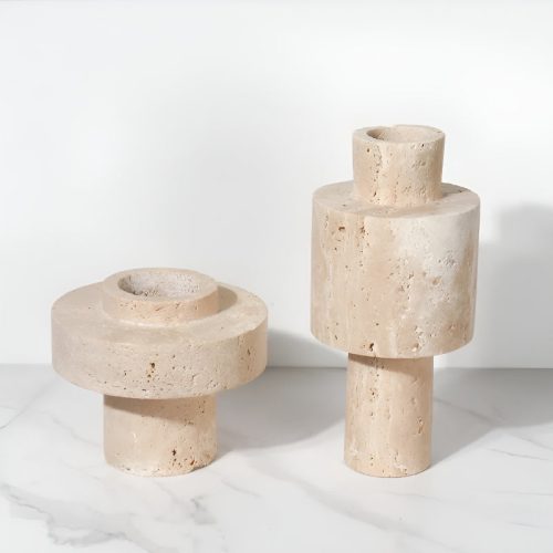 MIRODEMI Modern Creative Travertine Vase For Living Room Dining Room Bedroom Kitchen Island