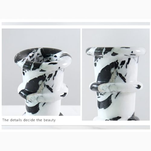 MIRODEMI Modern Marble Luxury Flower Vase For Living Room Dining Room Lobby Bar Home