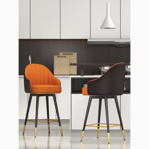 MIRODEMI Modern Rotating High Bar Chair with Backrest for Living Room Restaurants bar stools