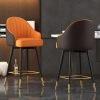 MIRODEMI® Modern Rotating High Bar Chair with Backrest for Living Room and Restaurants| luxury furniture | bar stools