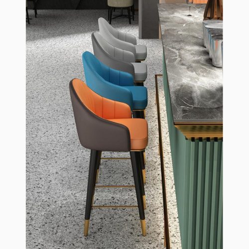 MIRODEMI Modern Rotating High Bar Chair with Backrest for Living Room Restaurants luxury bar stools