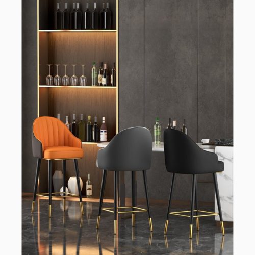 MIRODEMI Modern Rotating High Bar Chair with Backrest for Living Room Restaurants luxury furniture