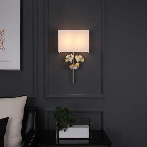 MIRODEMI Modern Wall Lamp in the Shape of the Ginkgo Leaf Living Room Bedroom Lighting Home