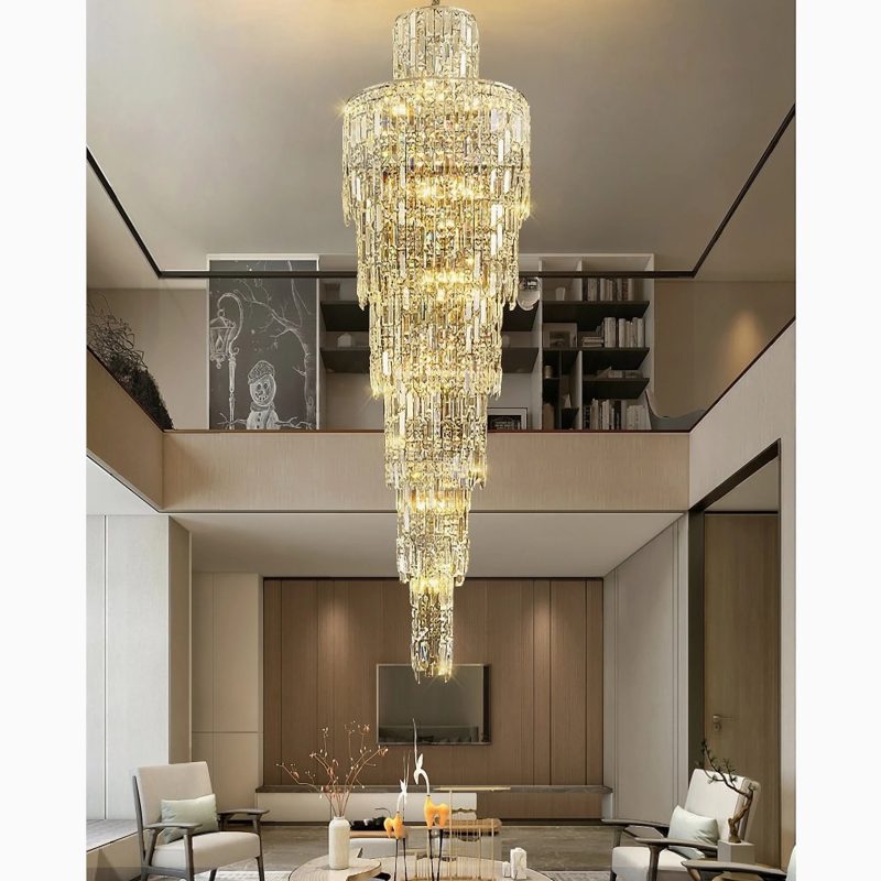 MIRODEMI Moneglia long spiral chandelier