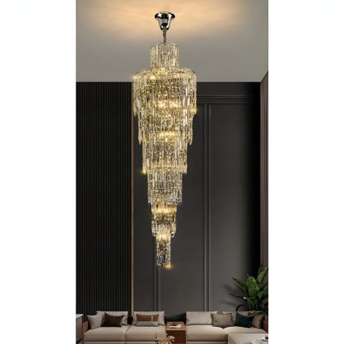 MIRODEMI Moneglia spiral crystal chandelier