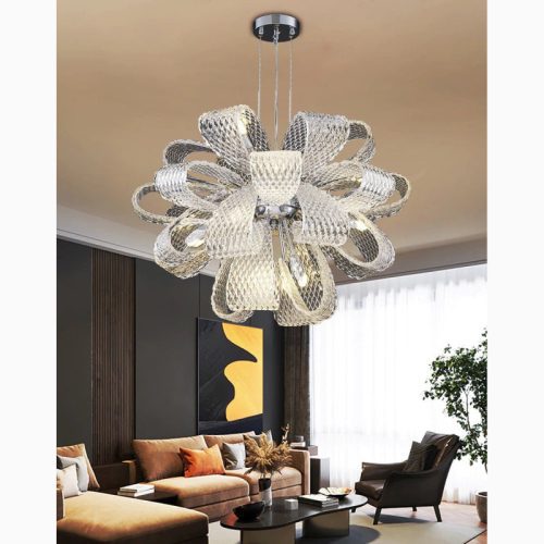 MIRODEMI Montenotte Flower Shaped Glass Chandelier For Living Room