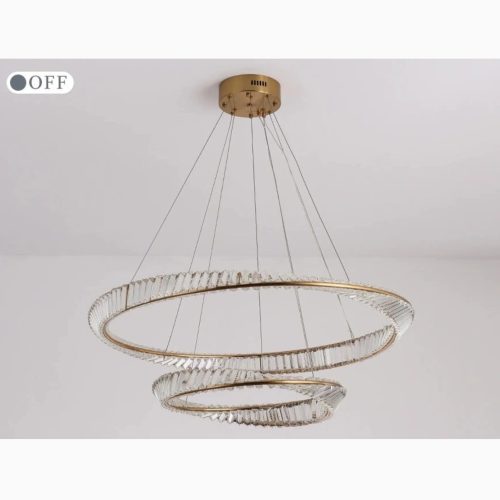 MIRODEMI Monthey Modern Gold Crystal Chandelier