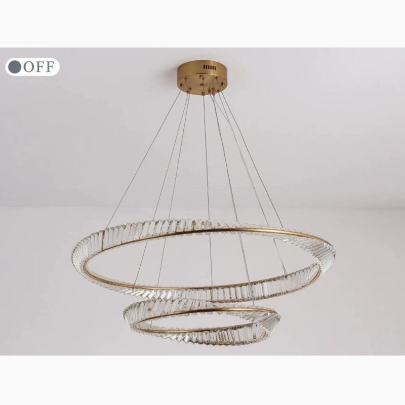 MIRODEMI Monthey Modern Gold Crystal Chandelier