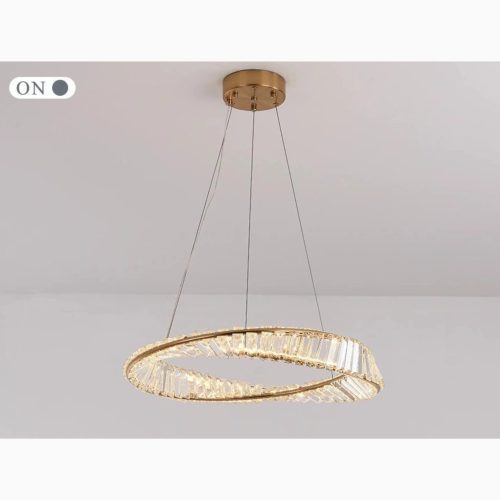 MIRODEMI Monthey Modern Gold Crystal Light Fixture