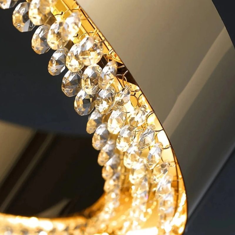 MIRODEMI Morges Gold Crystal Round Lighting