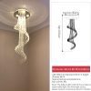 MIRODEMI® Mougins | Сhic Spiral Crystal Ceiling Led Chandelier For Hall