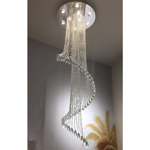 MIRODEMI Mougins hic Spiral Crystal Led Chandelier For Hall