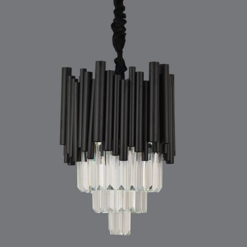 MIRODEMI Munsingen Modern Black Crystal Lighting