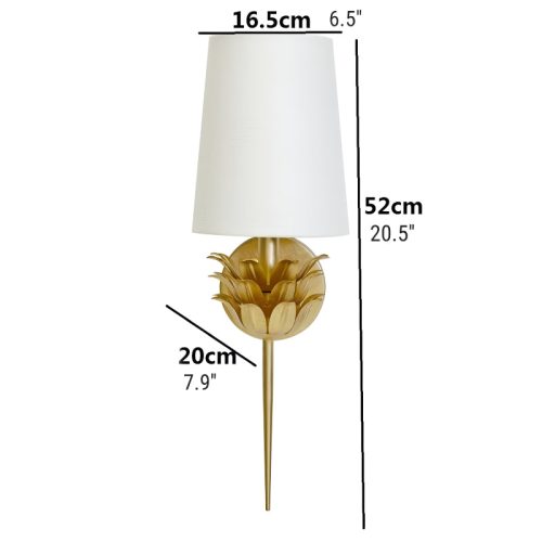 MIRODEMI Neuhausen am Rheinfall Gold Wall Lamp in the Shape of Flower For Living Room Bedroom