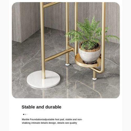 MIRODEMI Nordic Creativity Golden Plant Stand for Indoor Porch Living Room Balcony