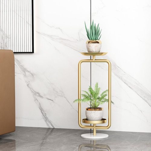 MIRODEMI Nordic Creativity Golden Plant Stand for Indoor Porch Living Room Balcony Hall Hotel