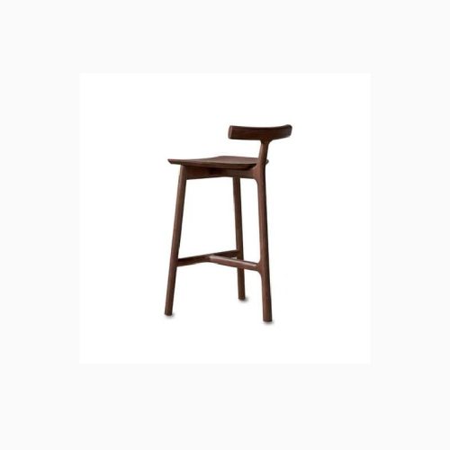 MIRODEMI Nordic Styled Bar High Stool Made of Solid Wood for Dining Room Kitchen Island Restaurant Bar Home