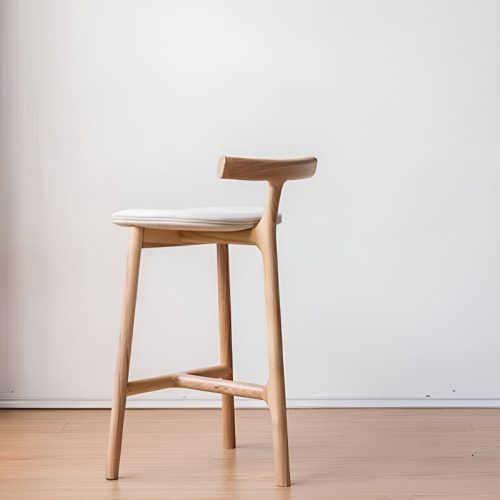 MIRODEMI® Nordic-Styled Bar High Stool Made of Solid Wood