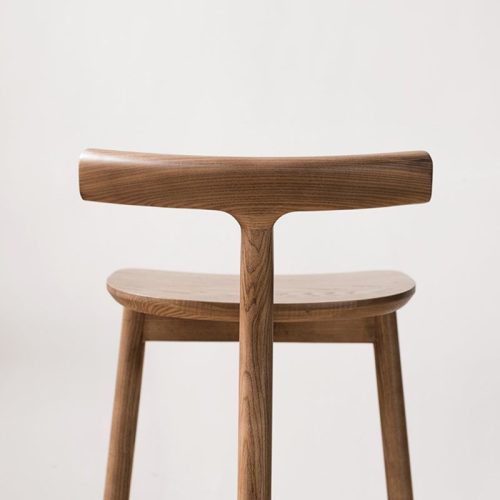 MIRODEMI Nordic Styled Bar High Stool Made of Solid Wood for Dining Room Restaurant Bar Home