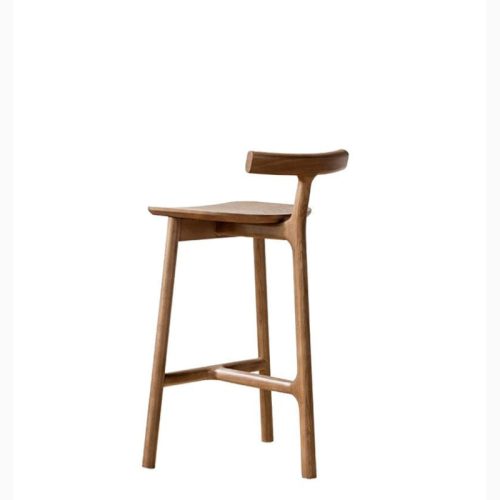 MIRODEMI Nordic Styled Bar High Stool Made of Solid Wood for Room Kitchen Island Restaurant Bar Home