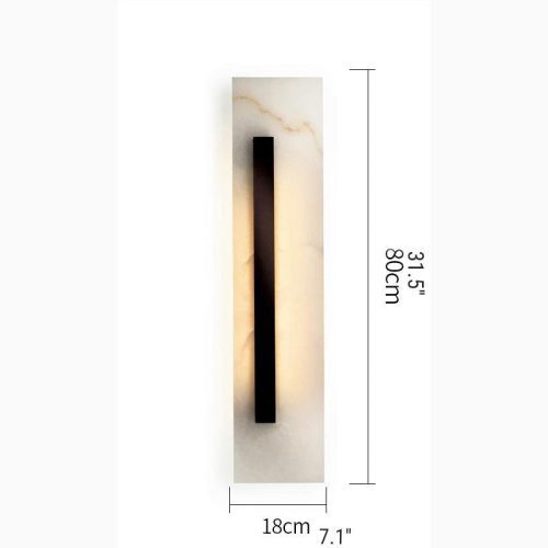 MIRODEMI Oberhofen am Thunersee Minimalistic Black Rectangular Wall Lamp