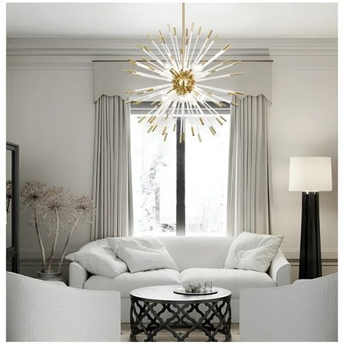 MIRODEMI Oletta Dandelion Shaped Gold Crystal Chandelier For Living Room e2f11ba3 876f 45fa 9689 a340a3203582