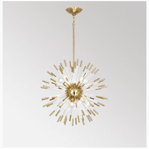 MIRODEMI Oletta Dandelion Shaped LED Gold Crystal Chandelier For Room