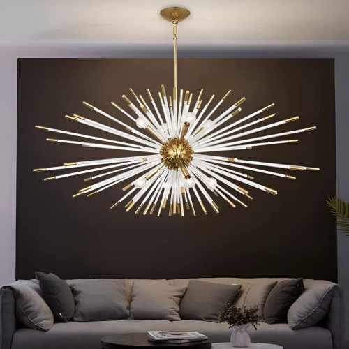 MIRODEMI Oletta Dandelion Shaped LED Gold Crystal For Living Room eccdc91e d8a8 4e3a 8831 b5c7aa7d6700