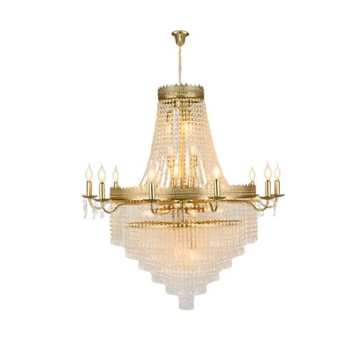 MIRODEMI Opio Classical Crystal Candle Ceiling Chandelier