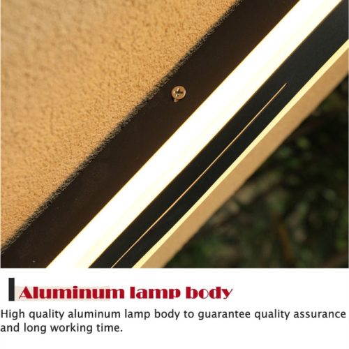 MIRODEMI Outdoor Black Waterproof Aluminum Long LED Wall Lamp with Remote For Garden Countryside Home